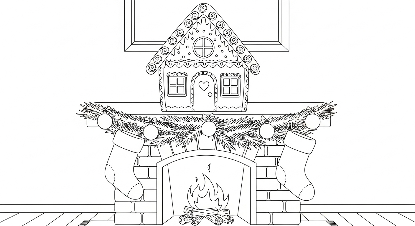 coloriage Maison En Pain D’épices updated à imprimer