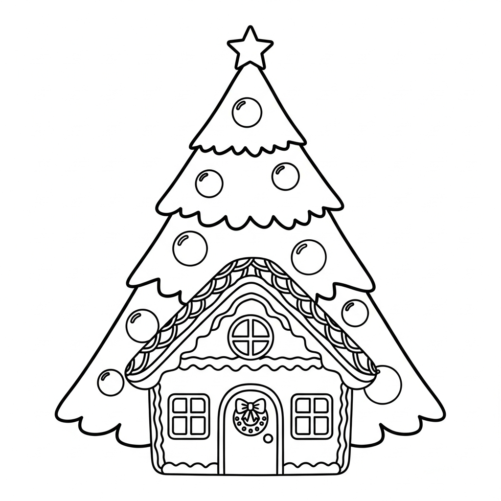 coloriage Maison En Pain D’épices updated à imprimer