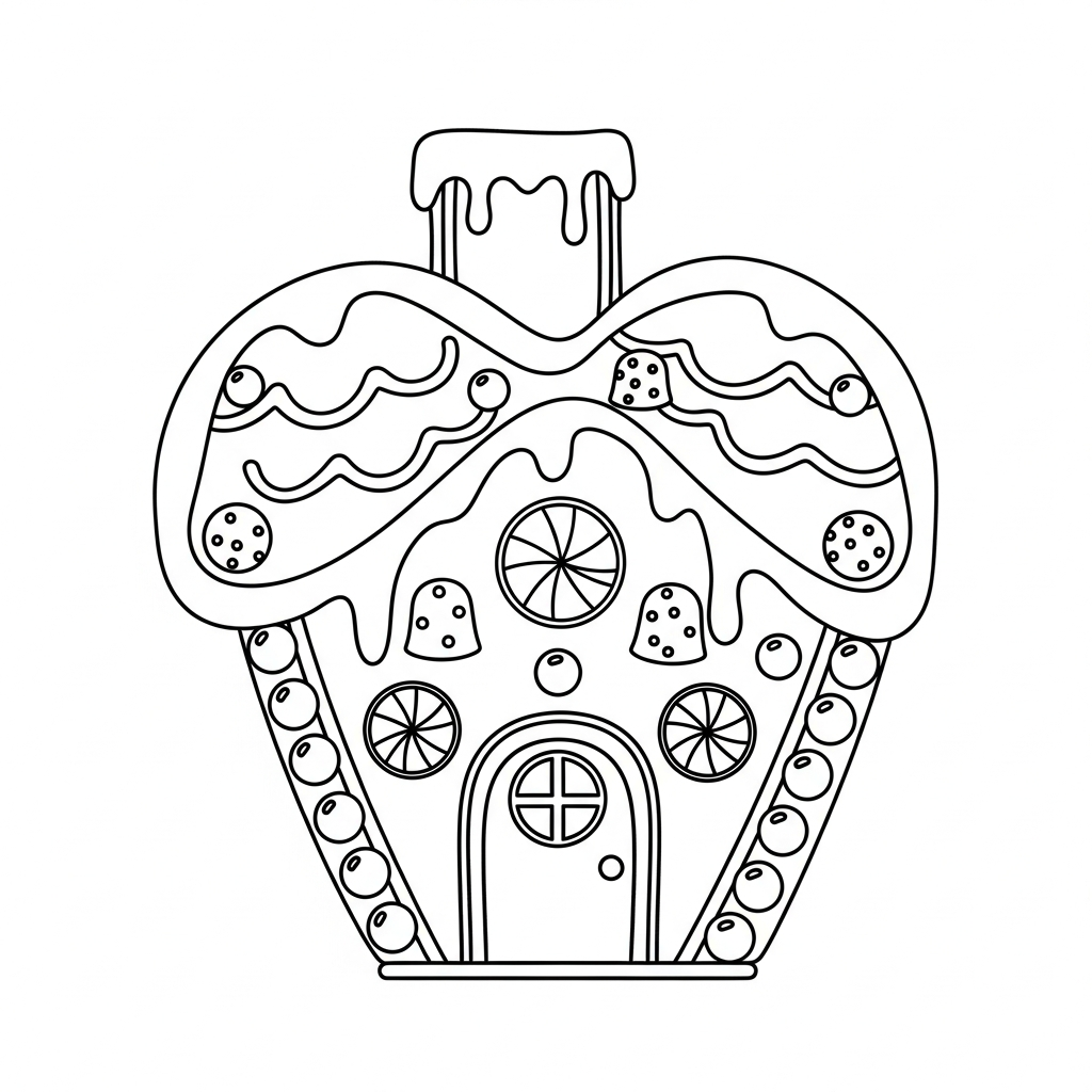 coloriage Maison En Pain D’épices updated à imprimer gratuit