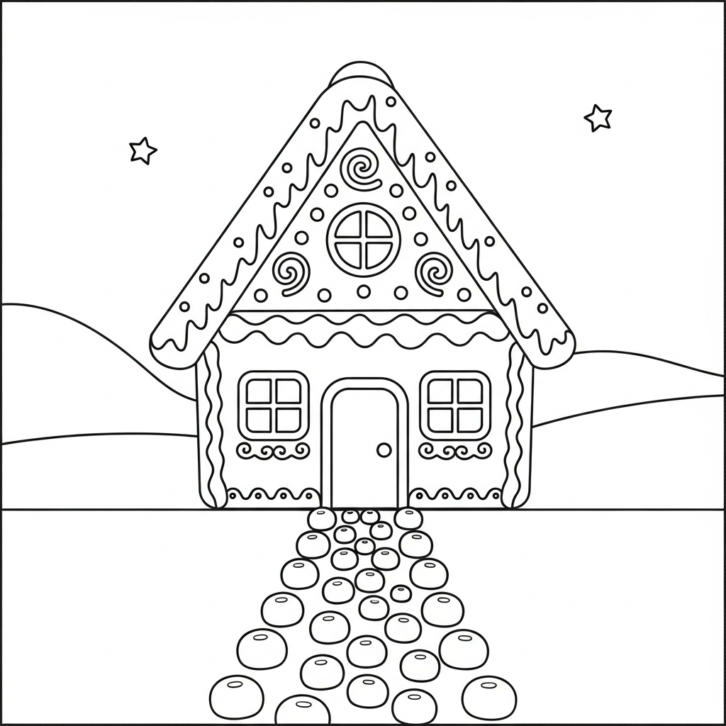 coloriage Maison En Pain D’épices updated a telecharger