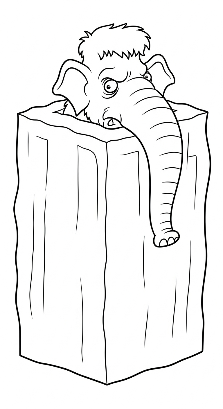 coloriage Mammouth pour enfants à télécharger