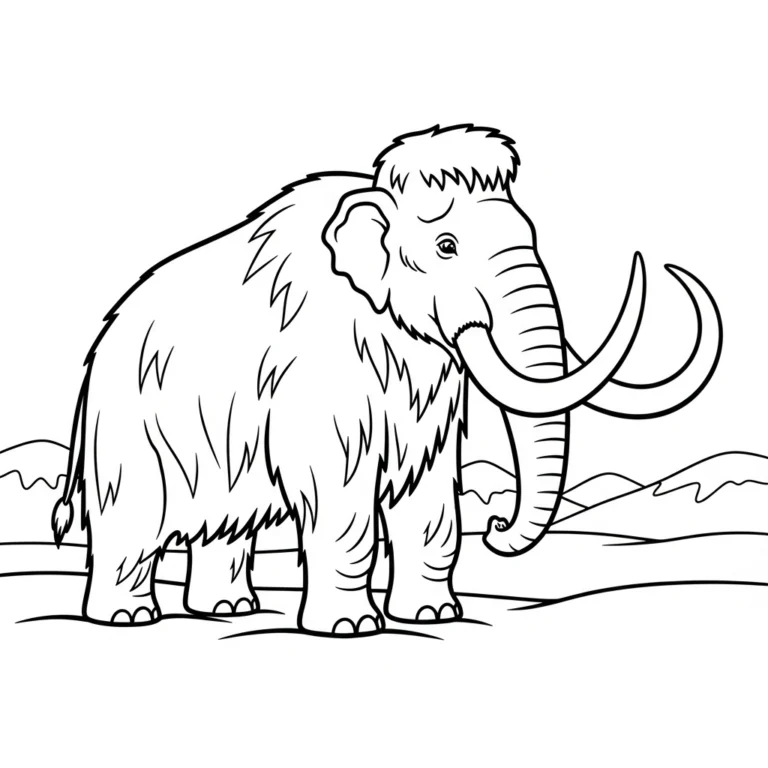Coloriage Mammouth