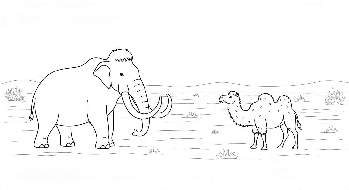 coloriage Mammouth gratuit à imprimer