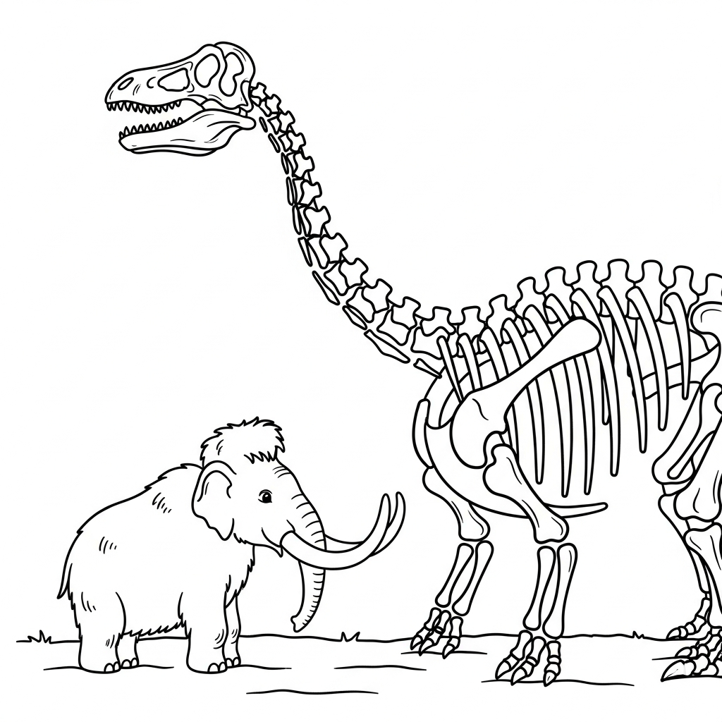 coloriage Mammouth pour enfants a imprimer 1