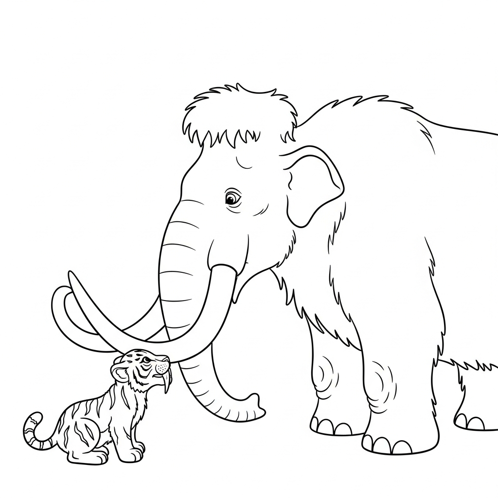 coloriage Mammouth a telecharger 1