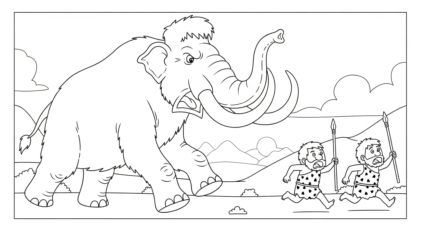 coloriage Mammouth à imprimer gratuit