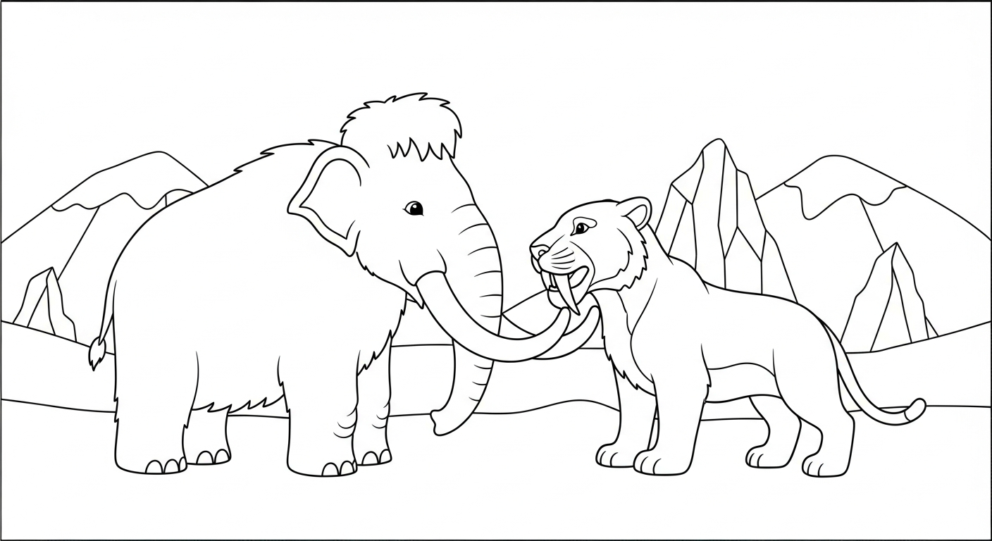 coloriage Mammouth gratuit