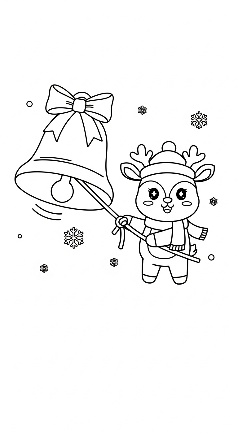 imprimer coloriage Noël Kawaii updated gratuit