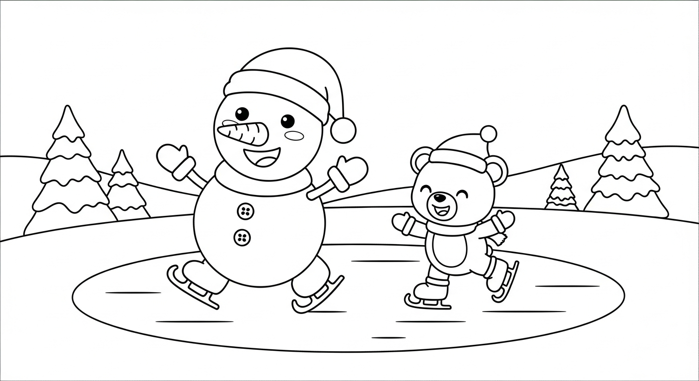coloriage Noël Kawaii updated et dessin a imprimer