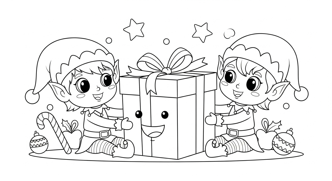 coloriage Noël Kawaii updated a imprimer