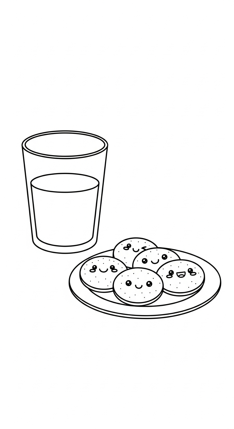 coloriage Noël Kawaii updated à imprimer pour enfant de 4 ans 2