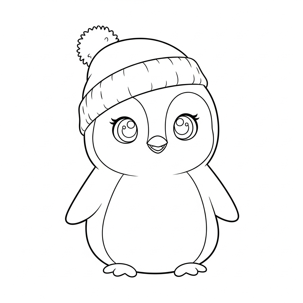 coloriage Noël Kawaii updated pour enfant gratuit 1