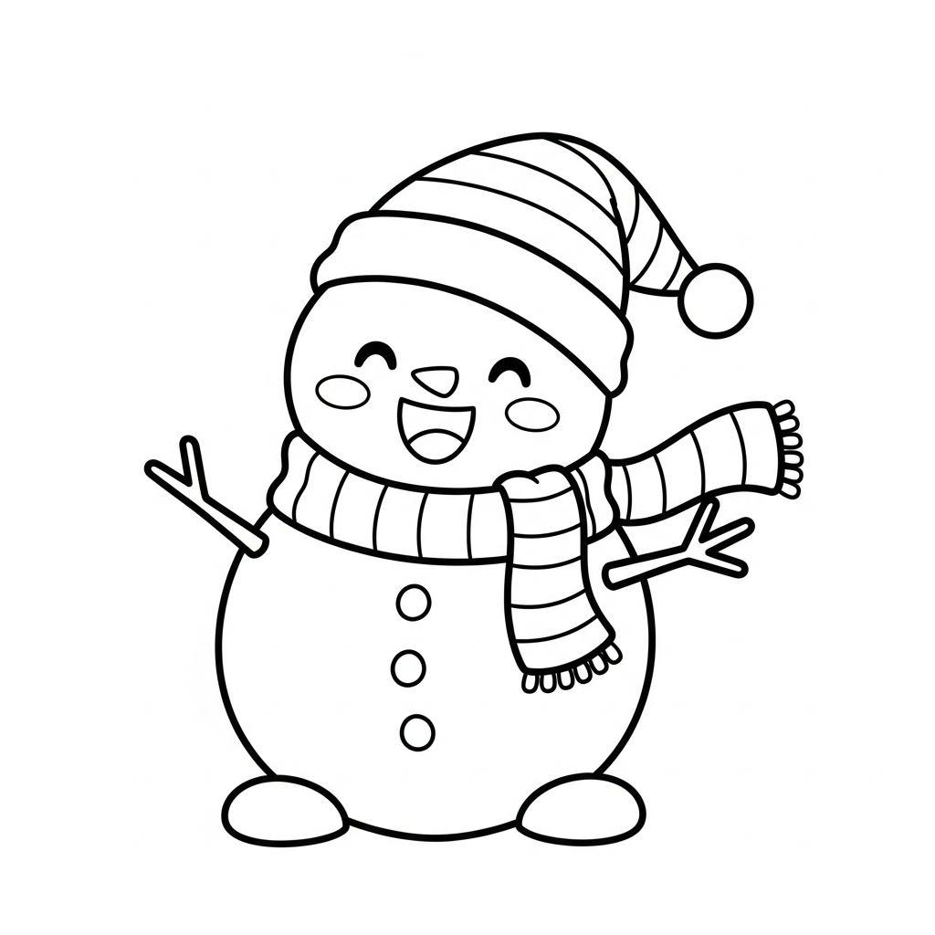 coloriage Noël Kawaii updated gratuit a imprimer