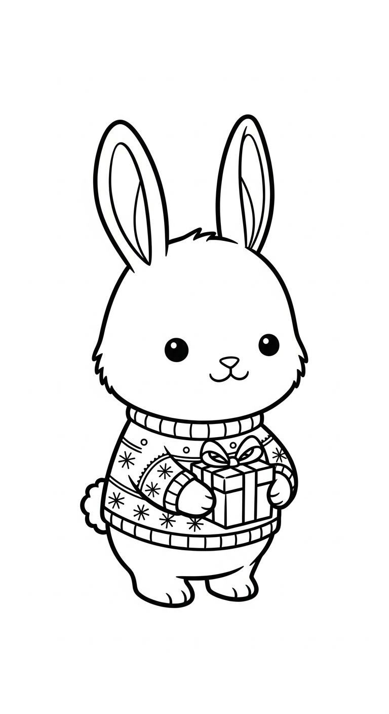 coloriage Noël Kawaii updated à imprimer gratuitement pdf