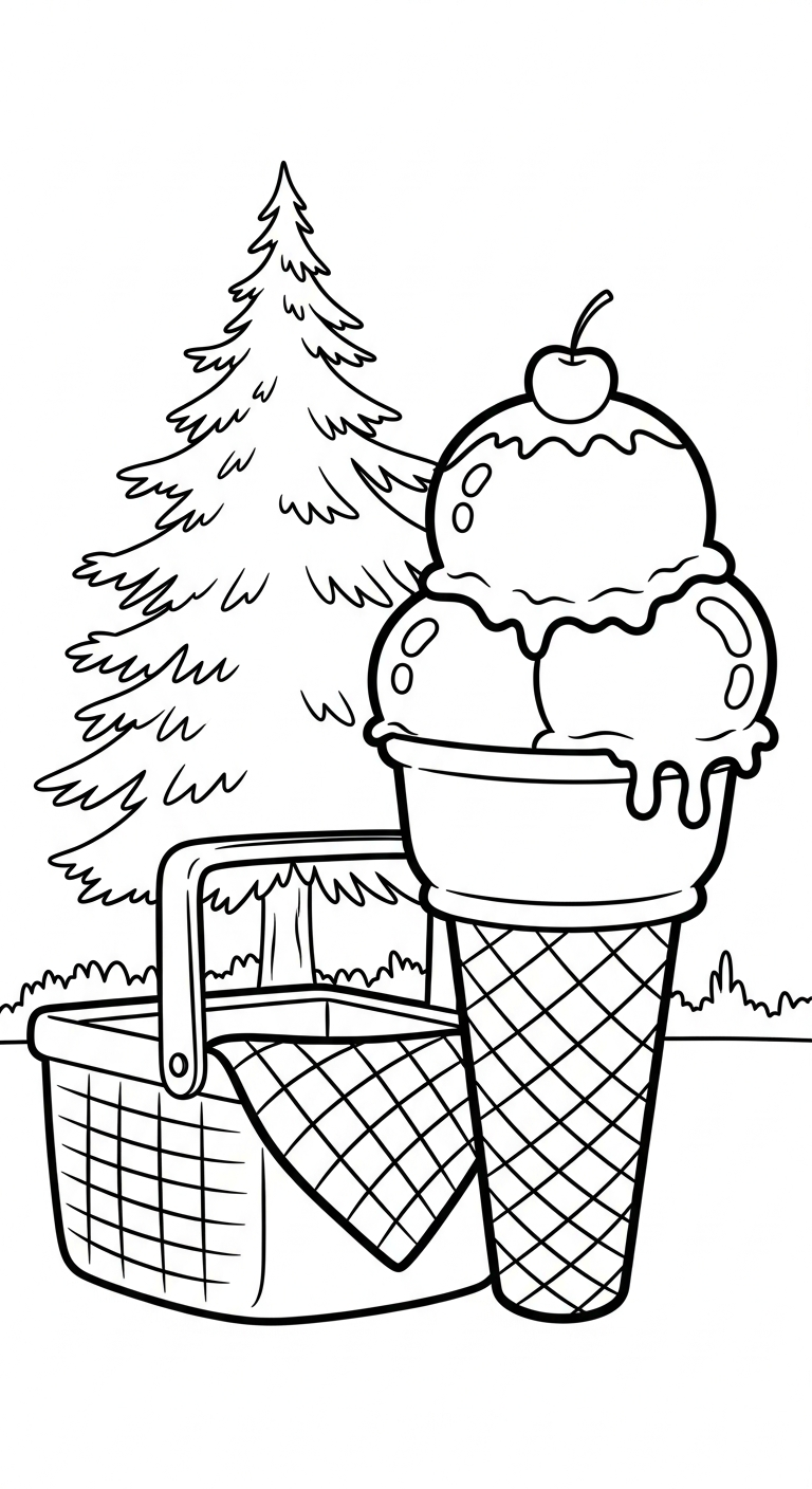 coloriage Pique Nique pour enfant
