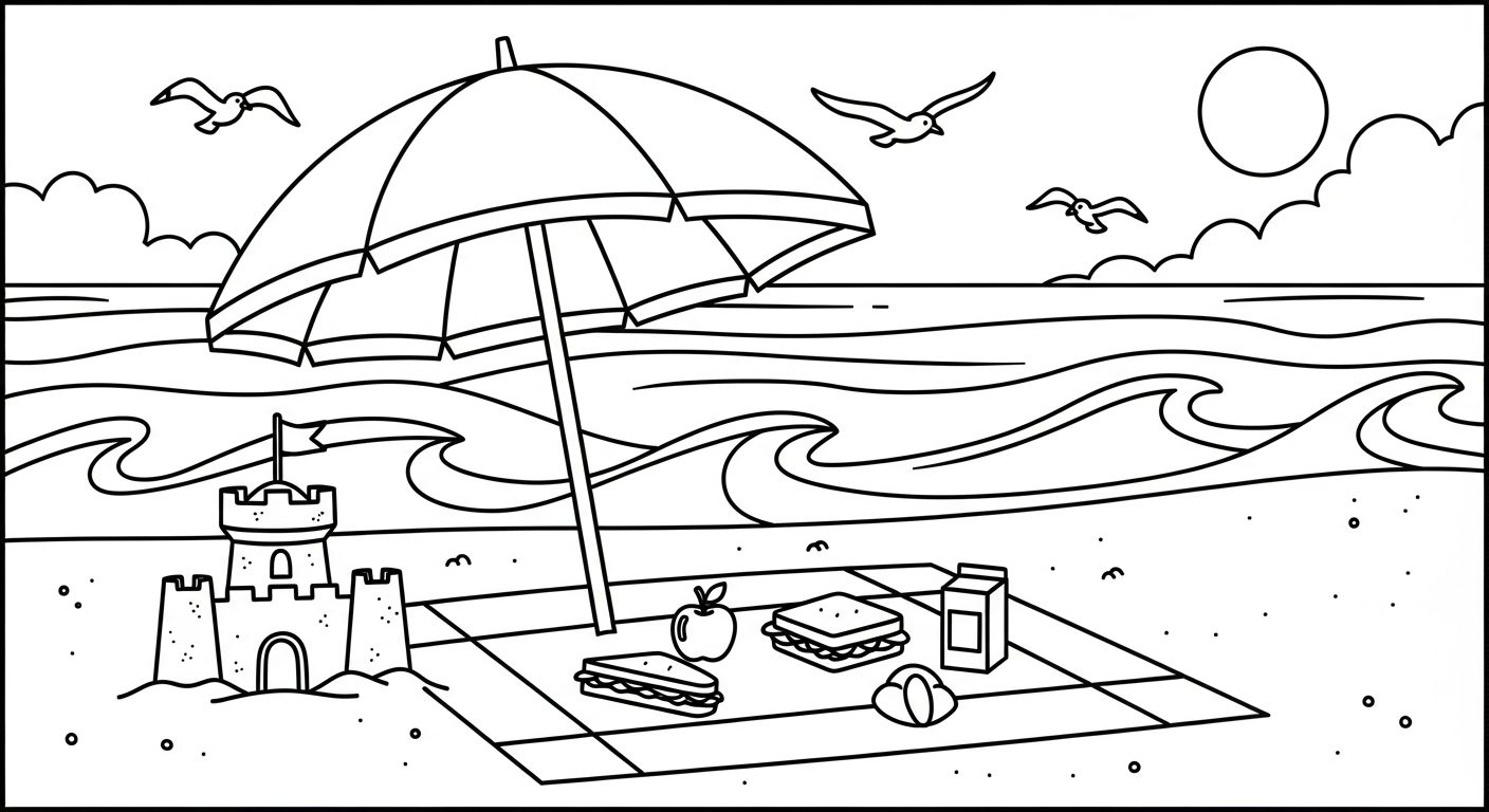 coloriage Pique Nique a colorier en ligne 1