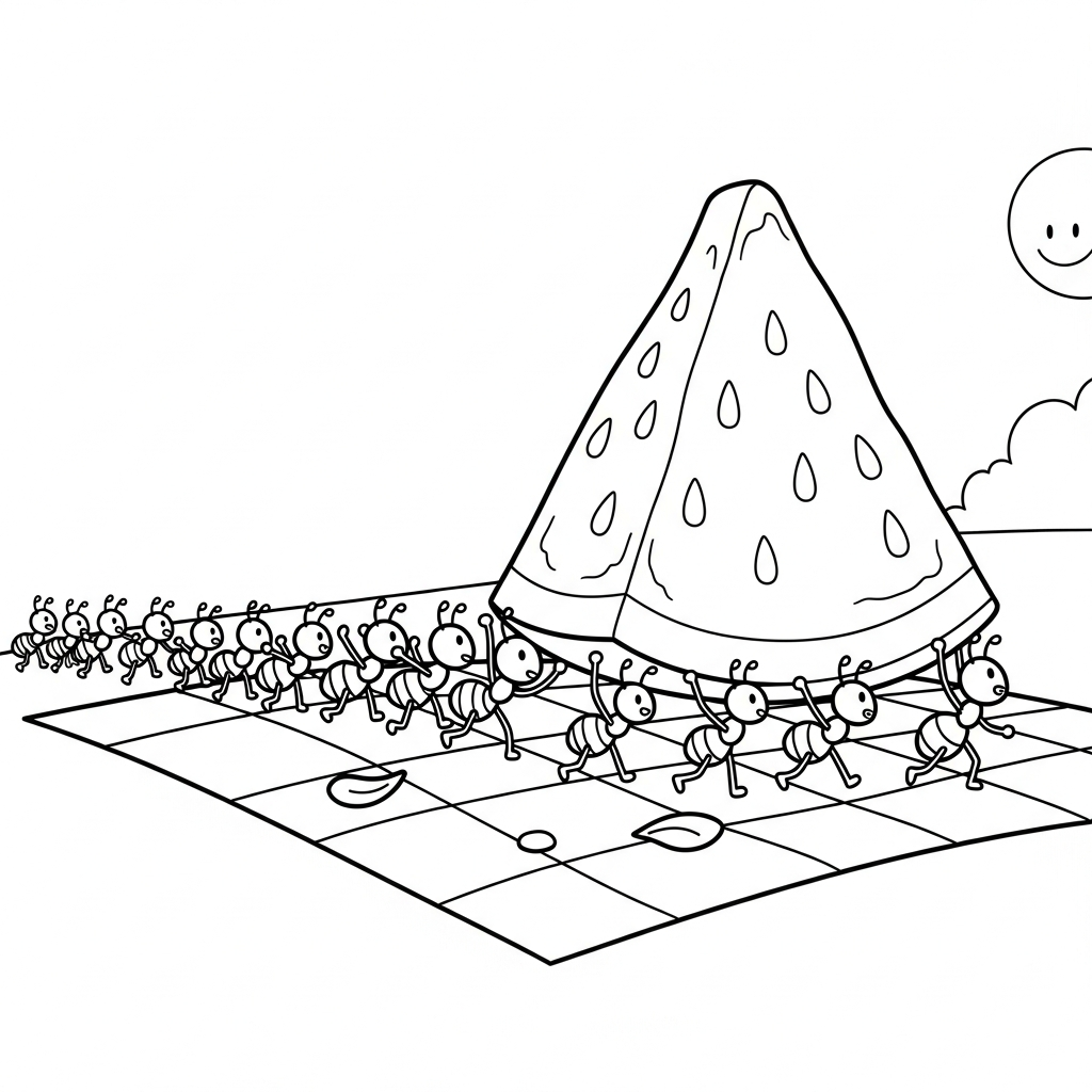 coloriage Pique Nique a telecharger