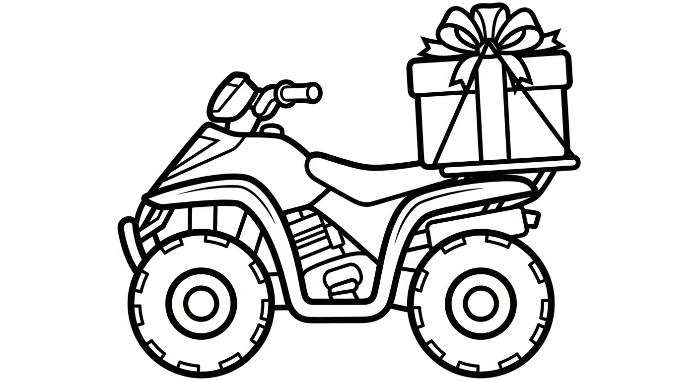 coloriage Quad updated d'enfant a imprimer