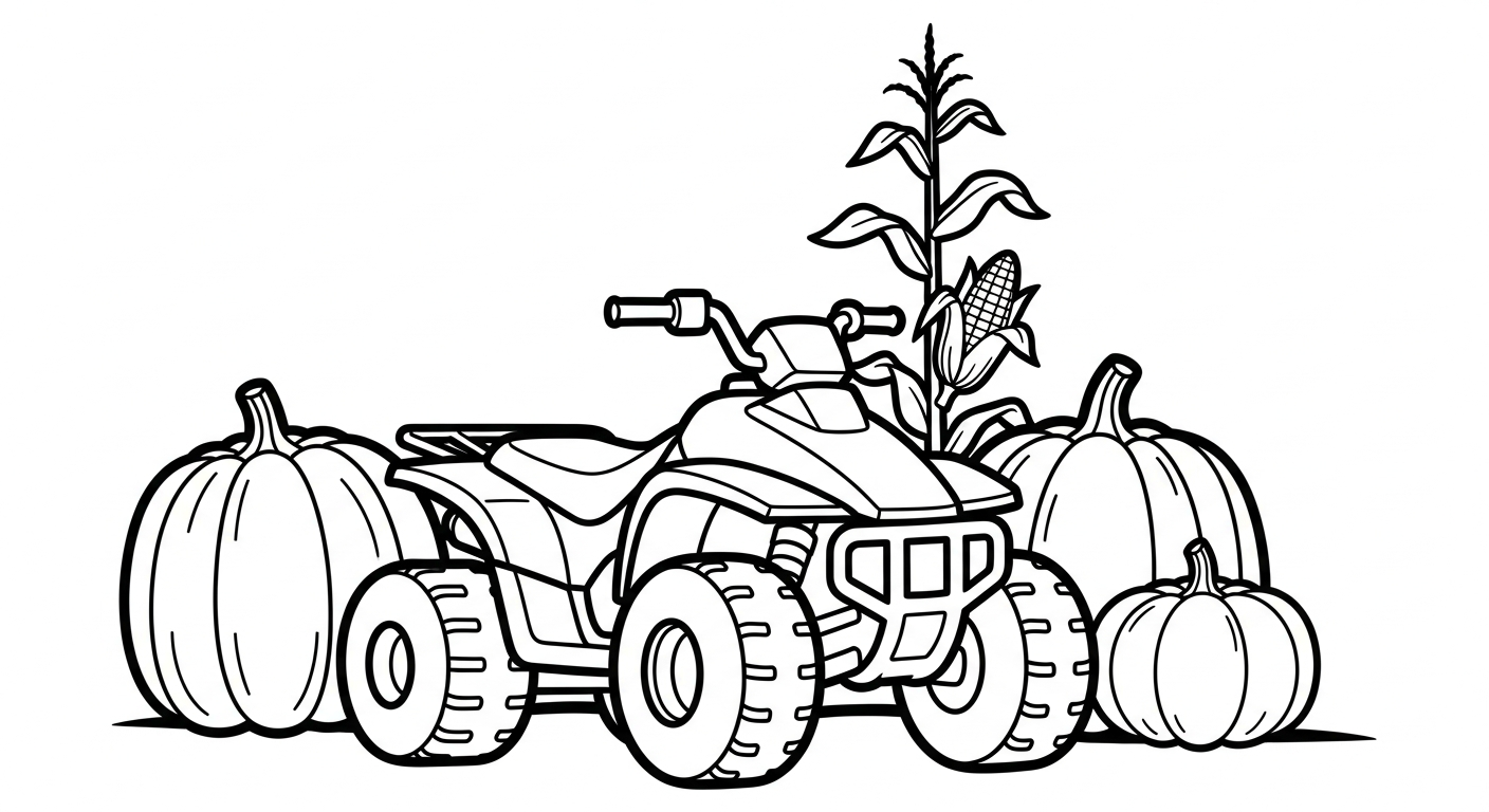 coloriage Quad updated à imprimer pour enfant de 3 ans 1