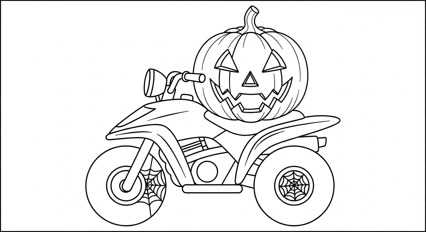 coloriage Quad updated de pour enfants 1