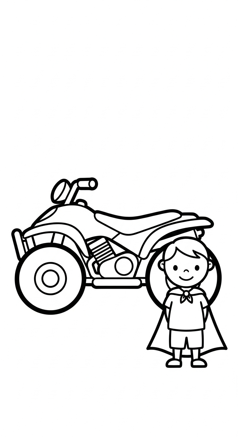 coloriage Quad updated pour enfants à imprimer