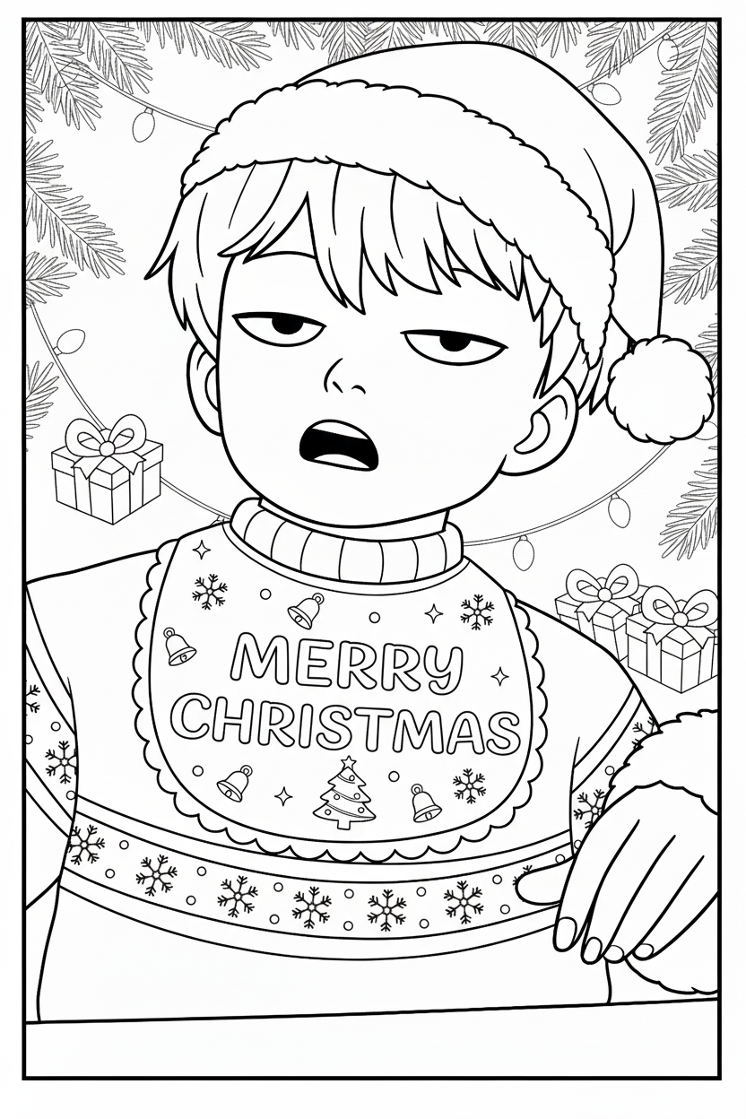 coloriage Saja Boys Noël gratuit pour enfants