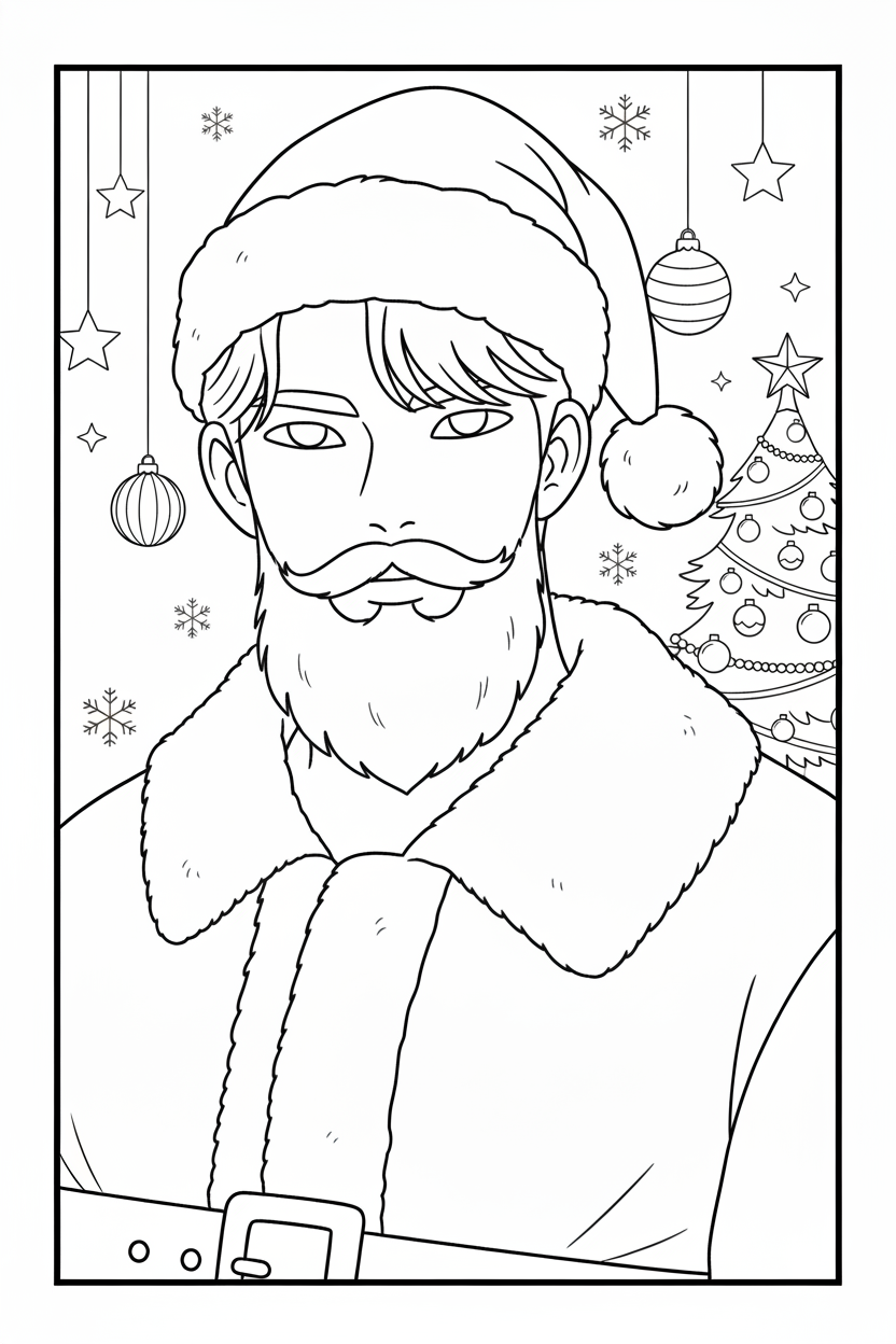 coloriage Saja Boys Noël pour enfant de 7 ans