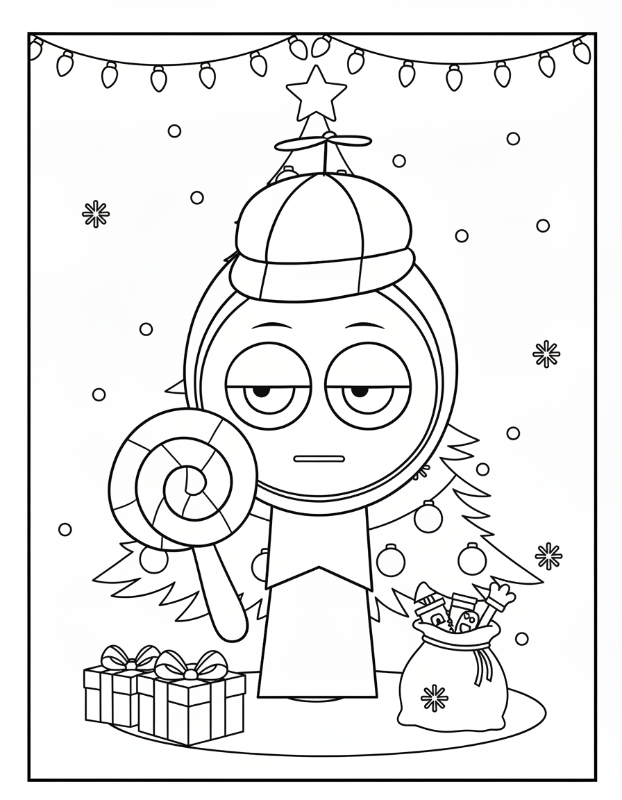 coloriage Sprunki Noël en ligne pour enfant