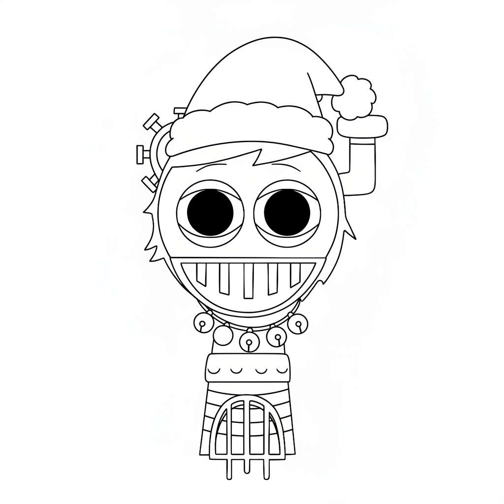 coloriage Sprunki Noël a colorier en ligne
