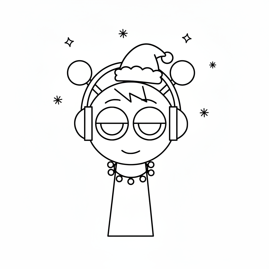 coloriage Sprunki Noël pour enfant