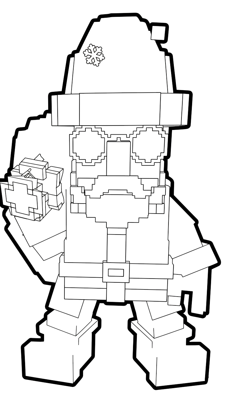 imprimer coloriage Steal a Brainrot Noël