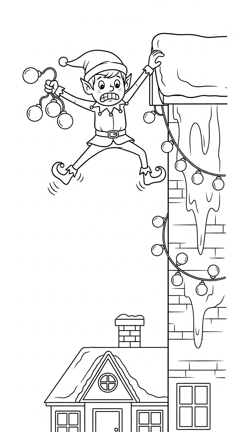 coloriage Village de Noël updated pour enfant de 6 ans 1