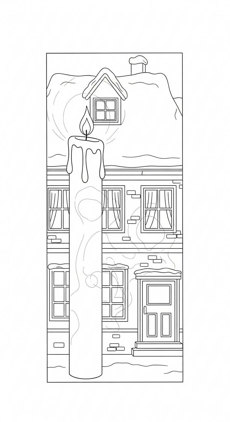 coloriage Village de Noël updated à imprimer a4 1