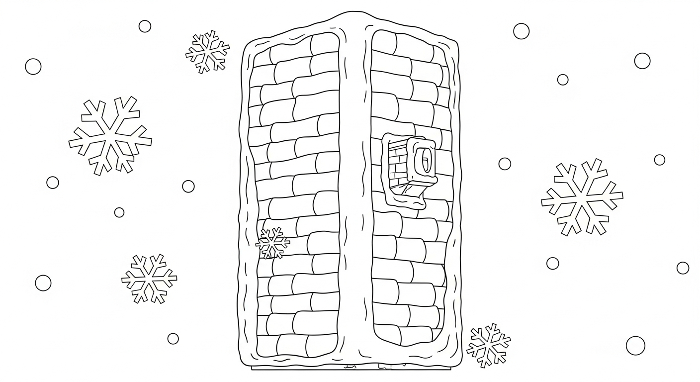 coloriage Village de Noël updated pour enfants à imprimer