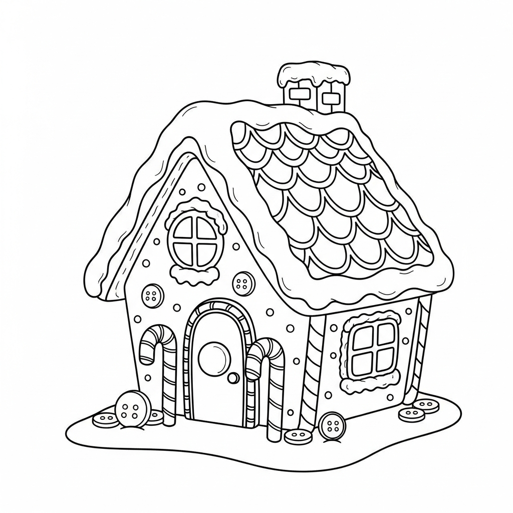 coloriage Village de Noël updated gratuit en ligne