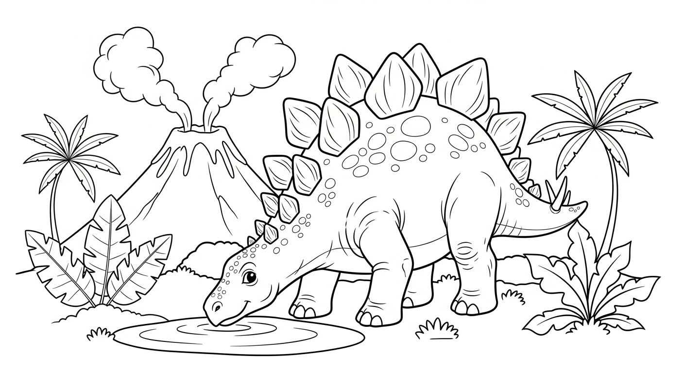 coloriage Volcan updated gratuit a imprimer