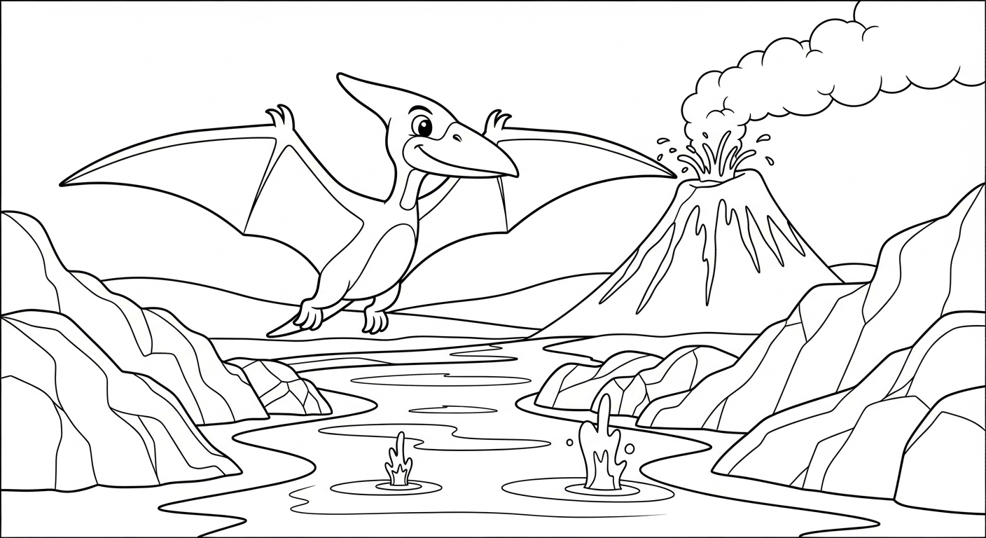 coloriage Volcan updated à imprimer gratuitement pdf