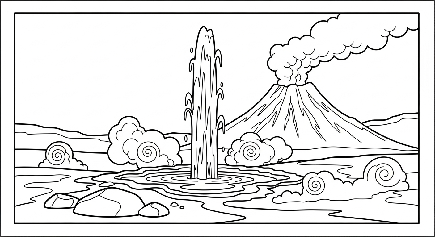 coloriage Volcan updated a telecharger