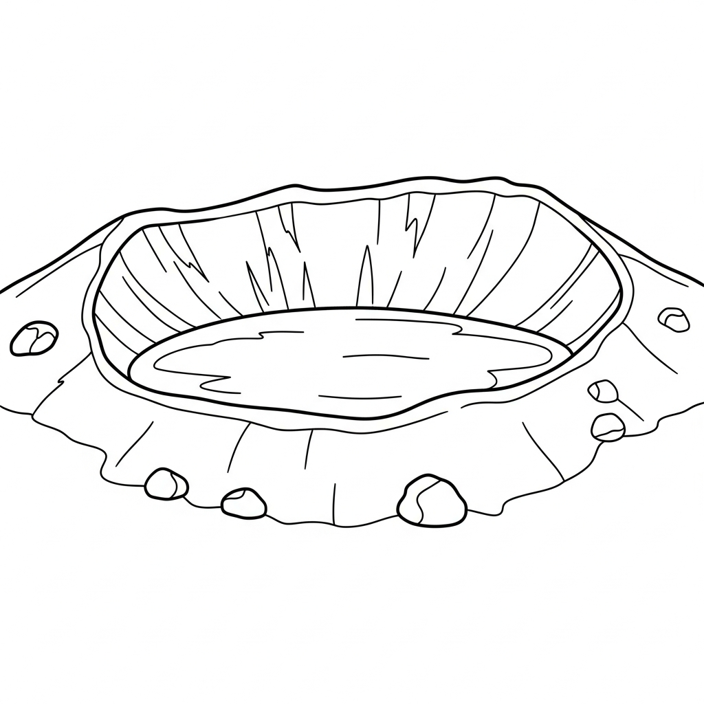 coloriage Volcan updated pour enfants a imprimer gratuit