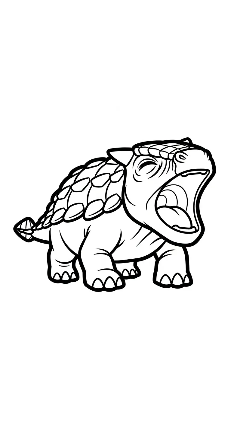 imprimer coloriage Ankylosaurus