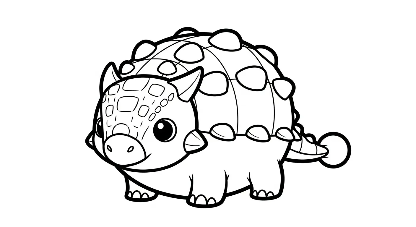 coloriage Ankylosaurus pour enfants