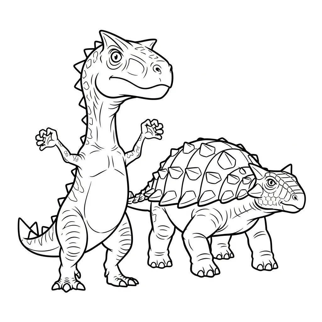 coloriage Ankylosaurus a dessiner en ligne