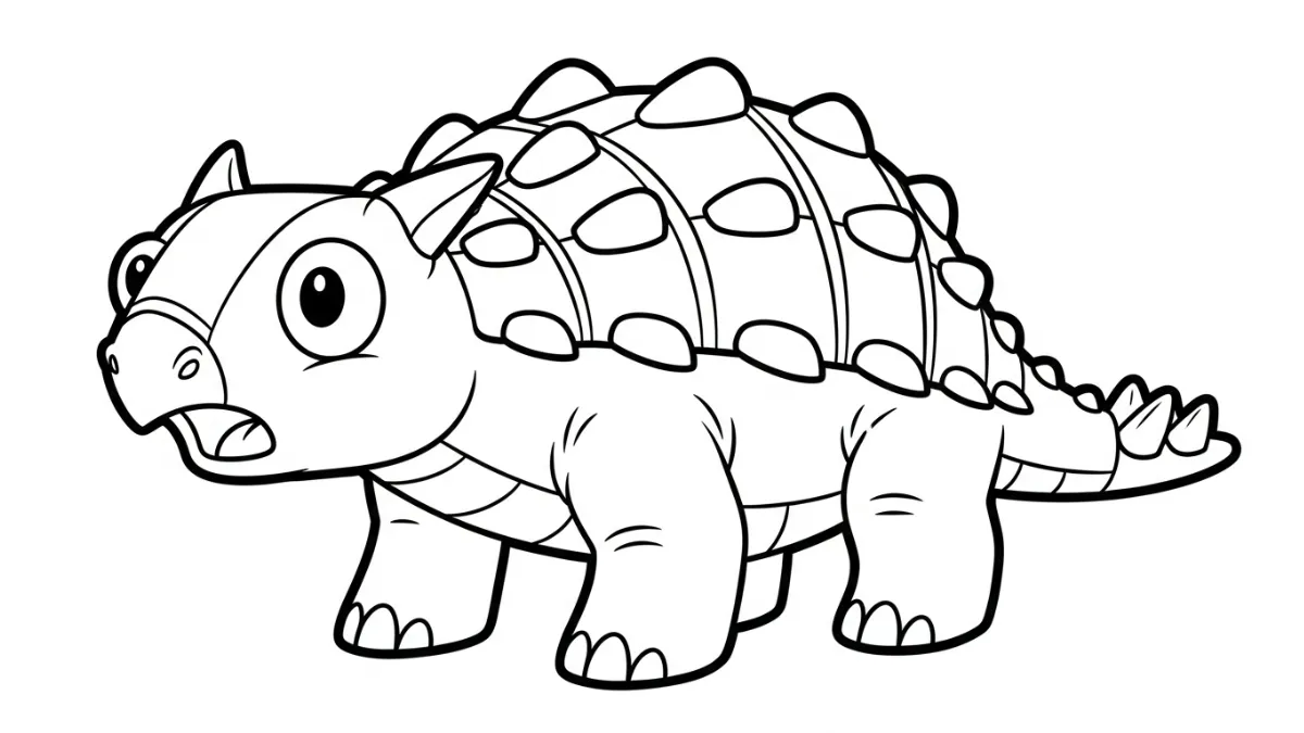 coloriage Ankylosaurus à imprimer pour enfant de 12 ans
