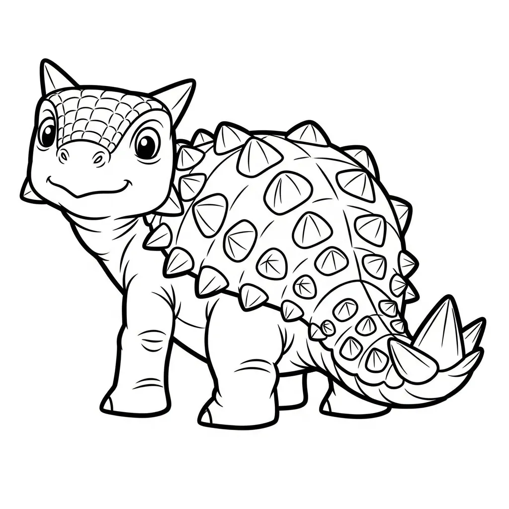 coloriage Ankylosaurus a dessiner et imprimer