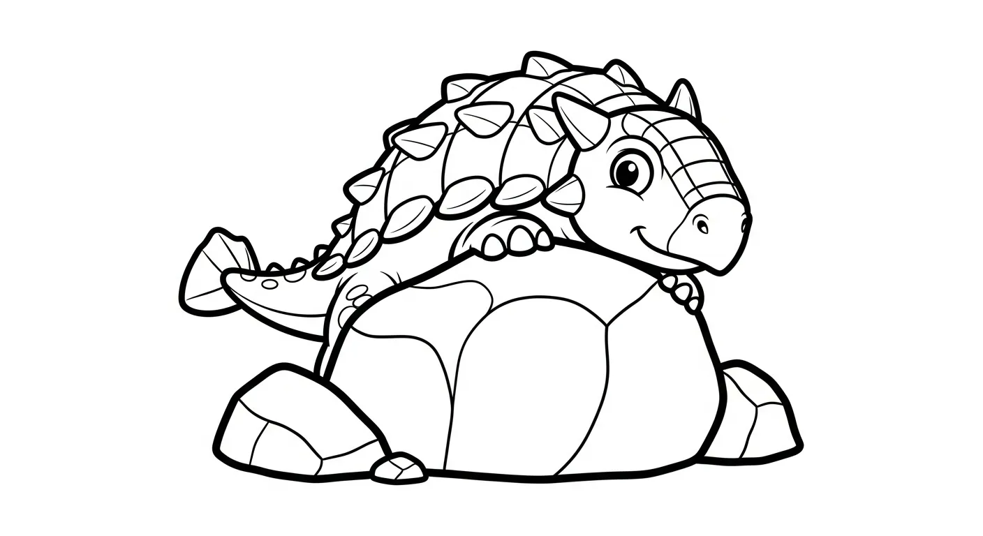 coloriage Ankylosaurus a imprimer