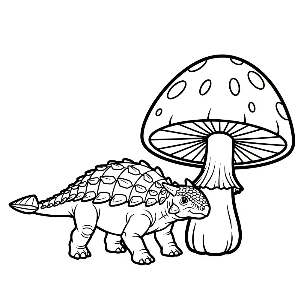 coloriage Ankylosaurus et apprentissage 1