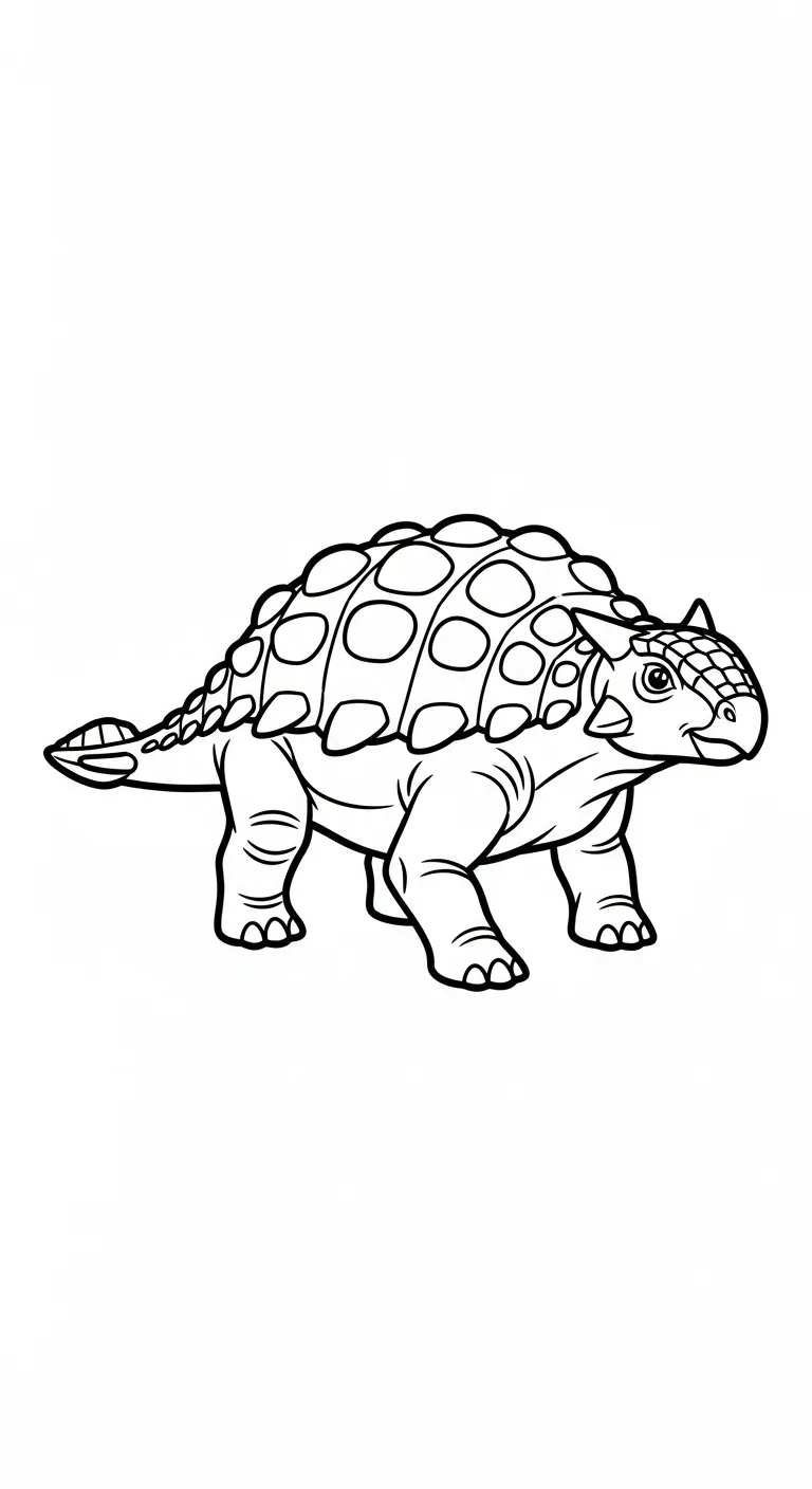 coloriage Ankylosaurus à imprimer pdf gratuit 1