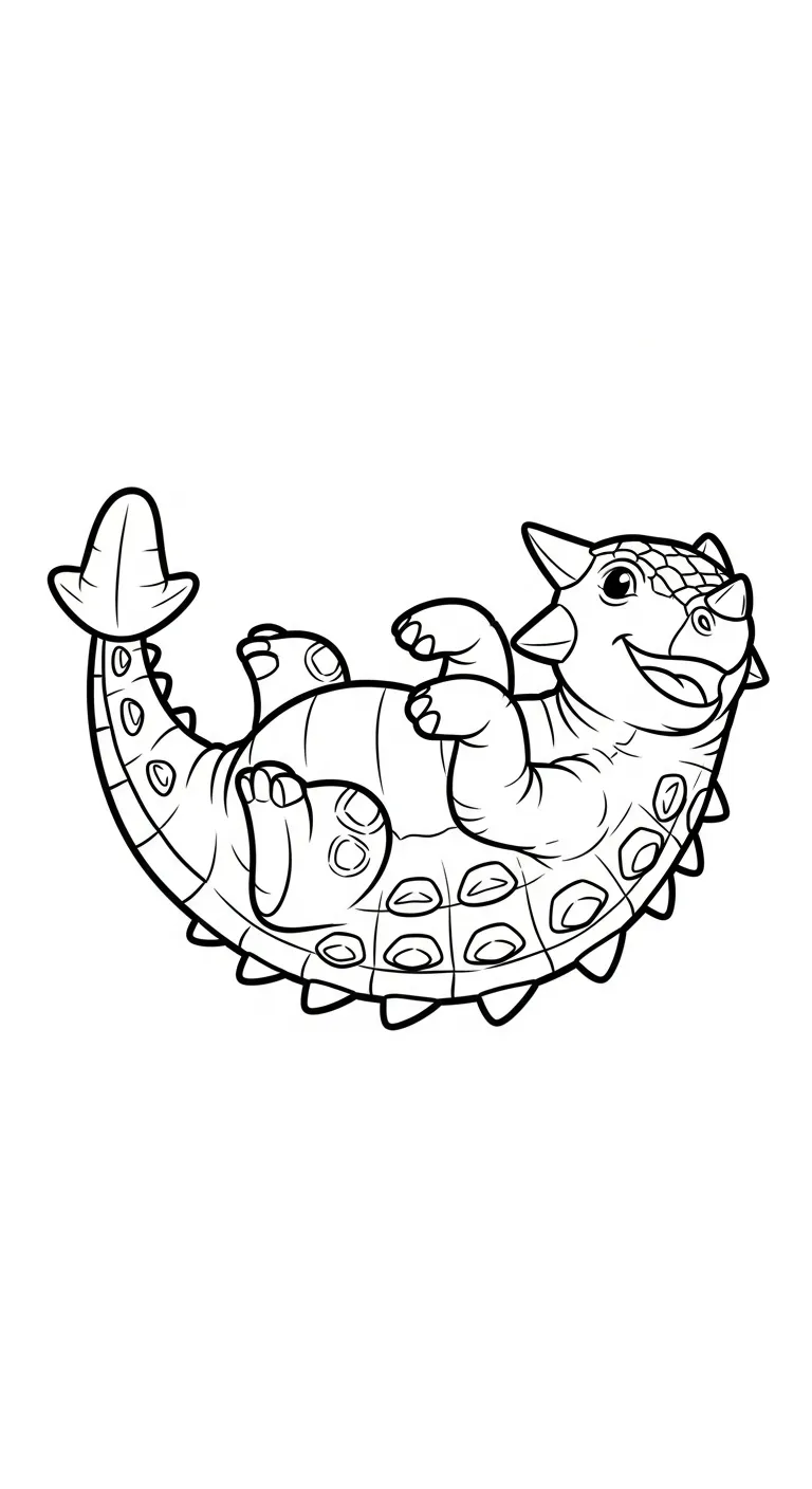 coloriage Ankylosaurus gratuit en ligne