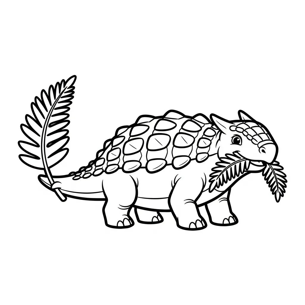 coloriage Ankylosaurus à imprimer pour enfants