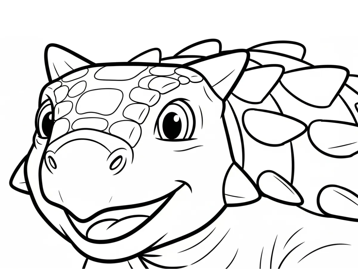 coloriage Ankylosaurus et apprentissage